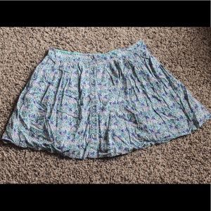 🌸Free People🌸Buttoned Pleated Floral Mini Skirt